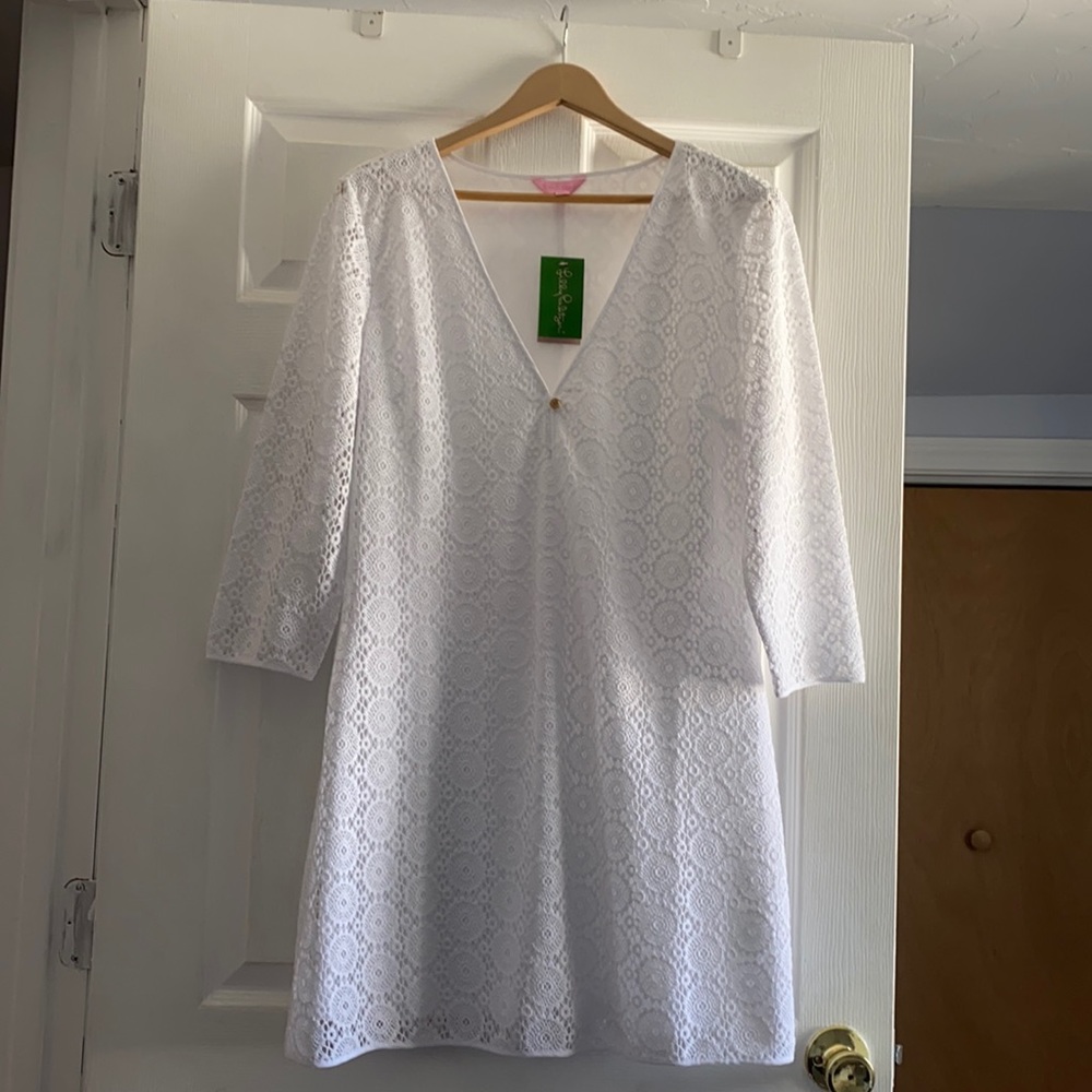 NWT Lilly Pulitzer Lamora Dress (white lace, XL)